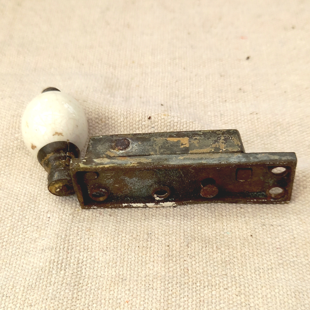 Victorian Brass/Ceramic Sash Fastener (WIND-025) - Image 3
