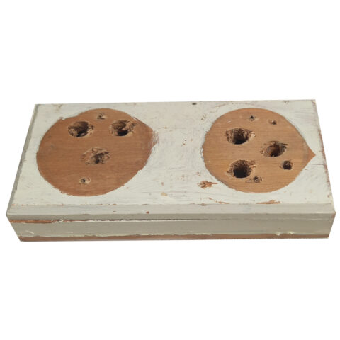 Vintage Wooden Mounting Block 70x150mm Rectangle (ANTV-092)