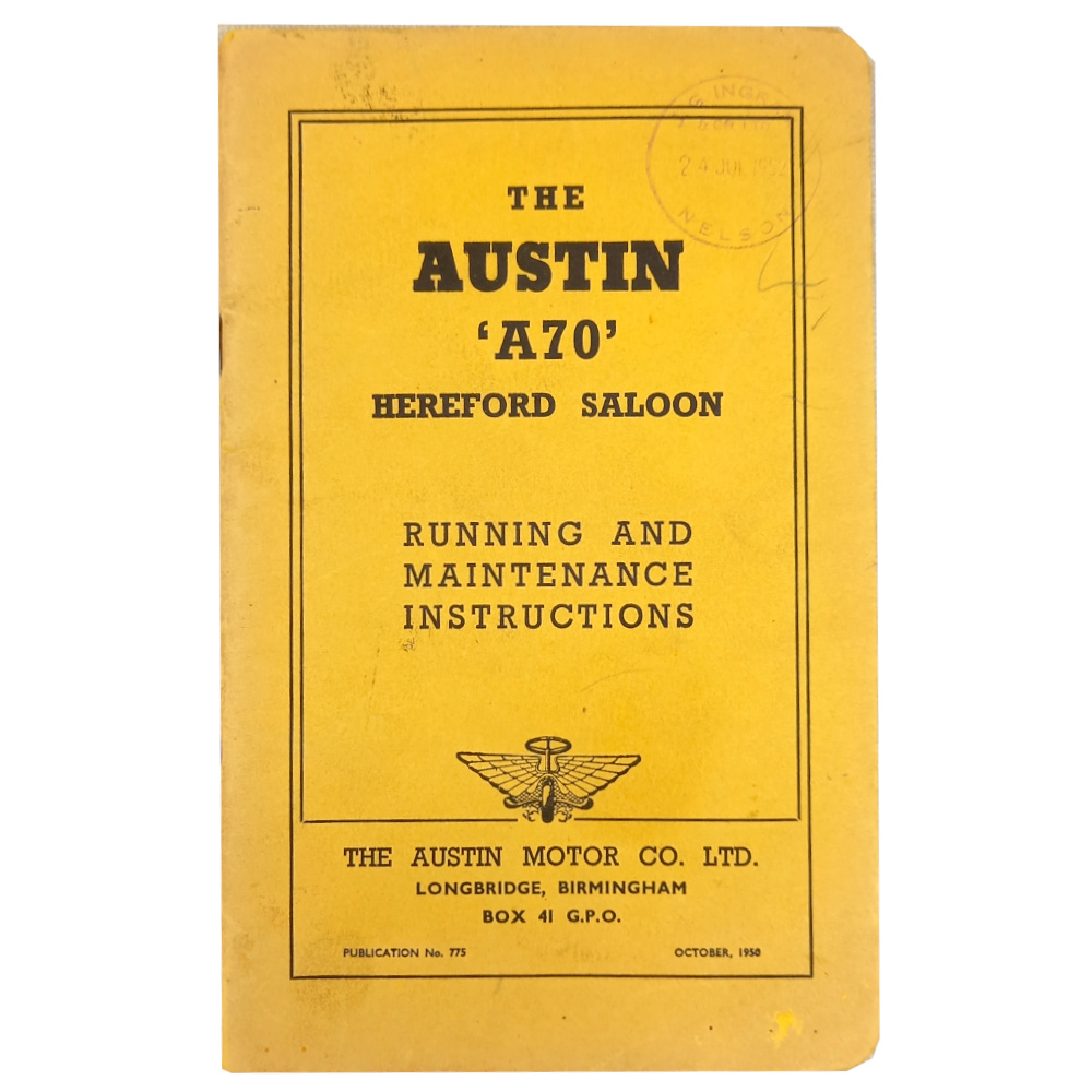 1950 The Austin 'A70' Hereford Saloon Instructions (BKAE-014)