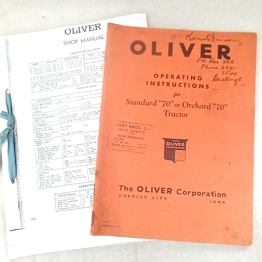1940s Oliver Operation Instructions for "70" Tractor (BKAE-017) - Image 2