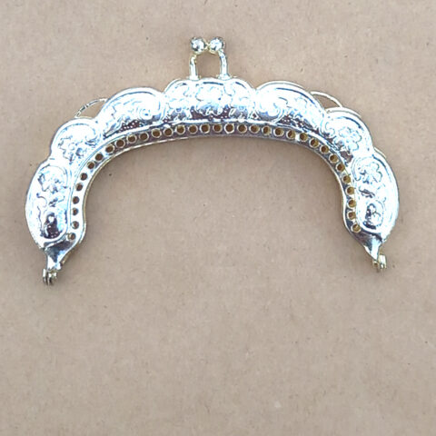 Purse/Wallet Frame Metal Silver-Tone (MIS-010)