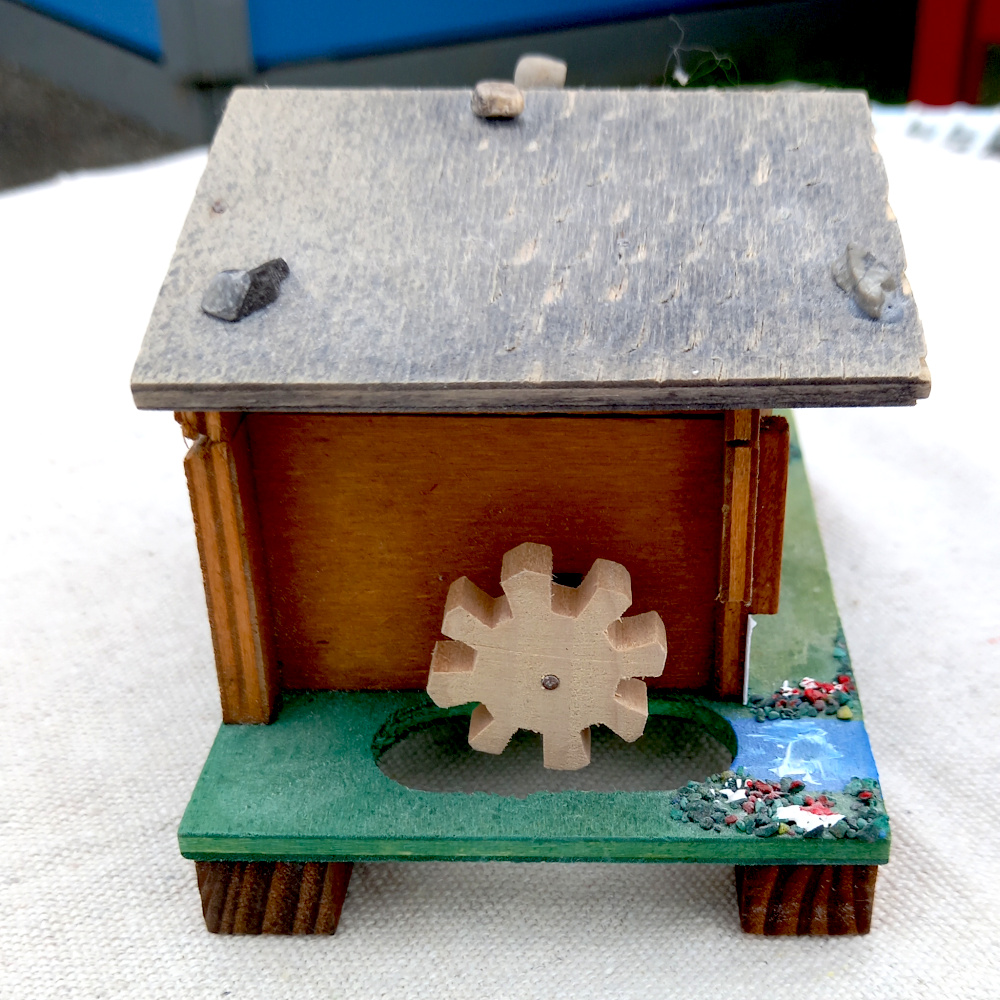 Swiss Chalet Music Box with Water Wheel (MISC-021) - Image 4