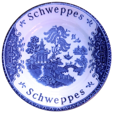 Willow Pattern Plate Blue-White Schweppes by Enoch Wedgewood (SANT-022)