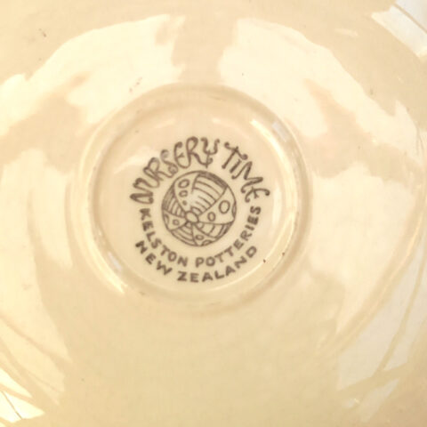 Kelston Potteries Nursery Time vintage cup and saucer with colorful children’s illustration and classic porcelain design