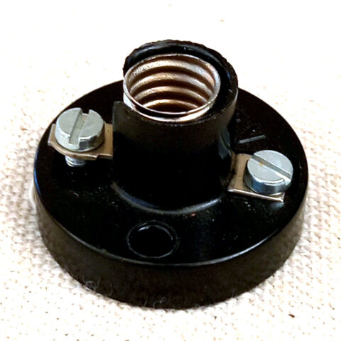 E10 Light Bulb Holder Black with Screw Terminals (ANDC-002)