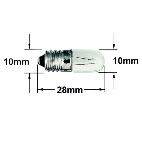 E10 12V 50mA miniature light bulb 10x28mm small indicator lamp