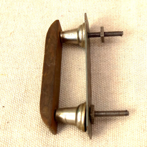 Bakelite and chrome decorative drawer handle Art Deco style 55mm C/C