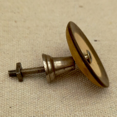 Unusual Art Deco Bakelite drawer pulls in brown and cream ANTR-076 for vintage furniture and cabinet restoration