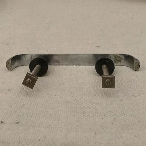 Art Deco U-shaped pull handle with 50mm centre to centre spacing for vintage furniture and cabinet restoration