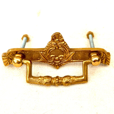 Vintage Decorative Brass Swing Pull Handle C/C=77mm (ANTR-078)