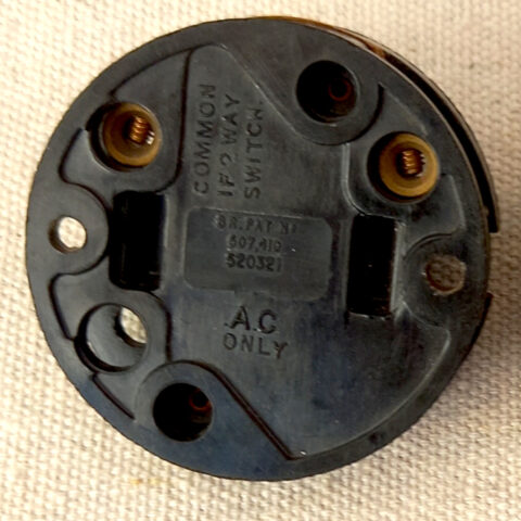 Classic GEC brown Bakelite rocker switch for period electrical fittings