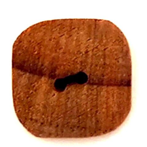 20x20mm Button Wooden x6 NOS (BUT-086)