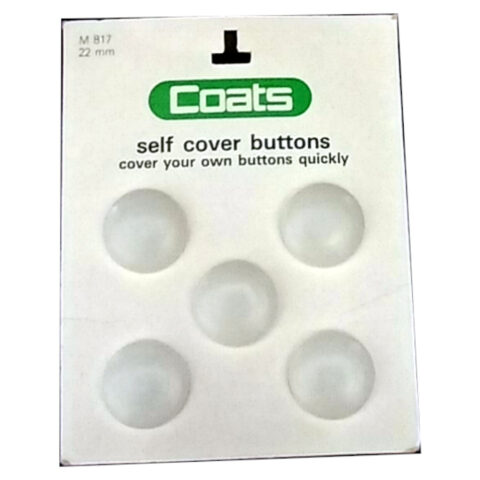 22mm Coats Self Cover Buttons x5 (BUT-090) Original Packaging