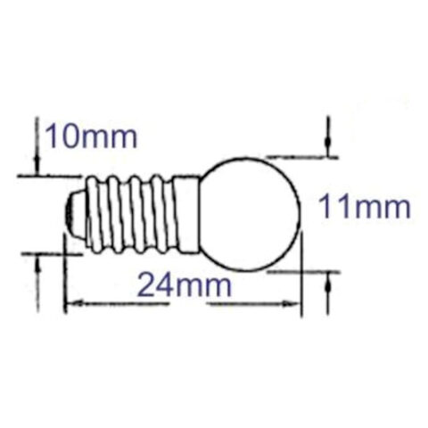 Spherical E10 miniature light bulb 3.8V 70mA
