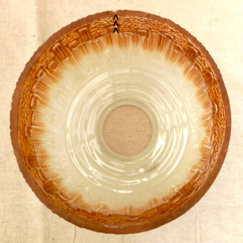 Retro two-tone cylindrical glass light shade