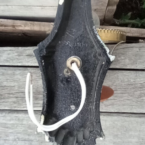 1980s Alademy wall sconce with Aladdin glass lampshade