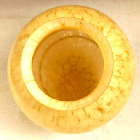 Art Deco amber speckled glass globe lamp shade