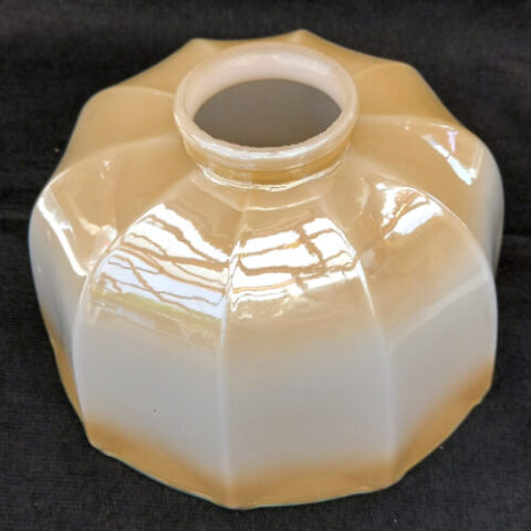 Antique Decagon Glass Lamp Shade Two-Tone (LAMP-032)