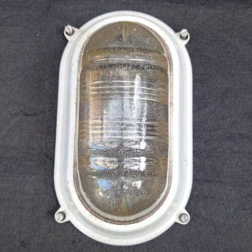 Vintage oval lamp shade with metal frame for outdoor and indoor industrial look
