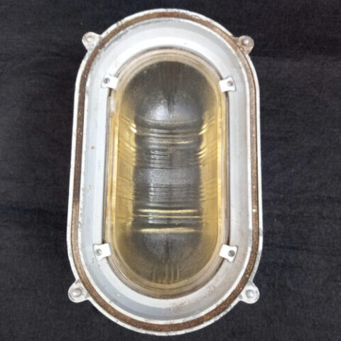 Vintage oval lamp shade with metal frame for outdoor and indoor industrial look