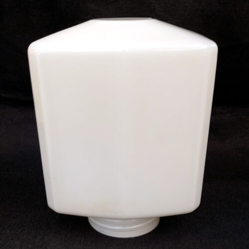 Mid-century modern retro rectangular white outdoor lamp shade