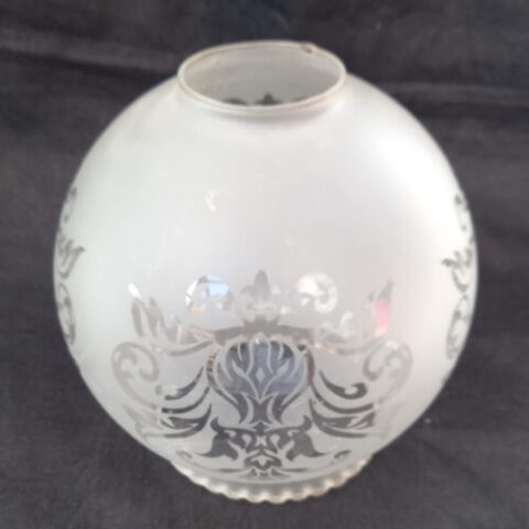 Vintage Frosted Glass Globe-Shaped Lamp Shade (LAMP-045)