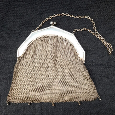 Antique Alpacca K & K Silver Mesh Purse (SANT-026)