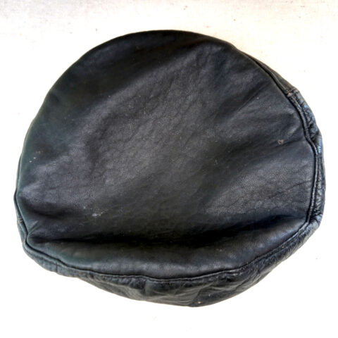 vintage black leather beret classic retro style leather beret hat