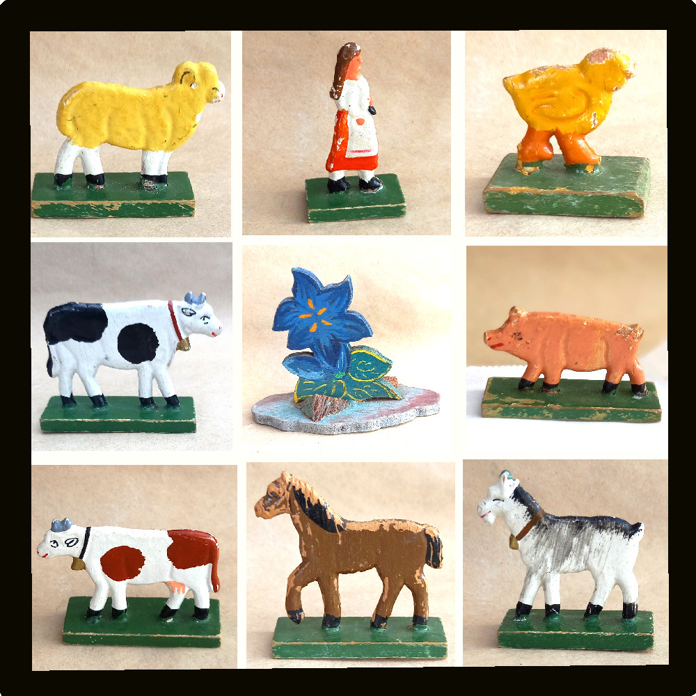 1950s Rossweiner Flachfiguren