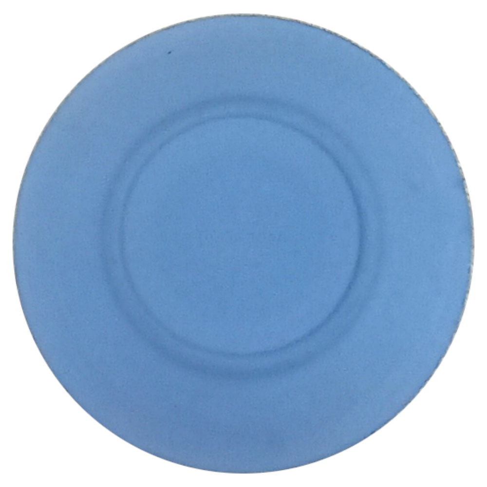 Small blue jasperware plate by Wedgwood showing a white classical chariot scene in raised relief on a matte background