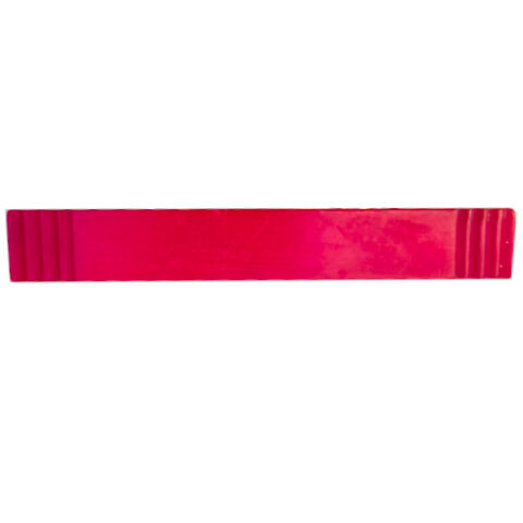 Art Deco pull handle in red Bakelite with 100mm center-to-center spacing for cabinets and drawers.