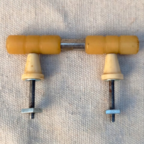 Art Deco Pull Handle Ivory Bakelite/Chrome C/C=52mm (ANTR-085)