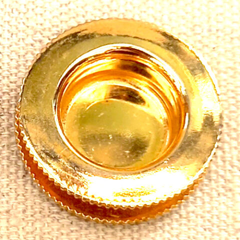 20mm Round Brass Flush Pull for 4mm Sliding Glass Panels (ANTR-088)