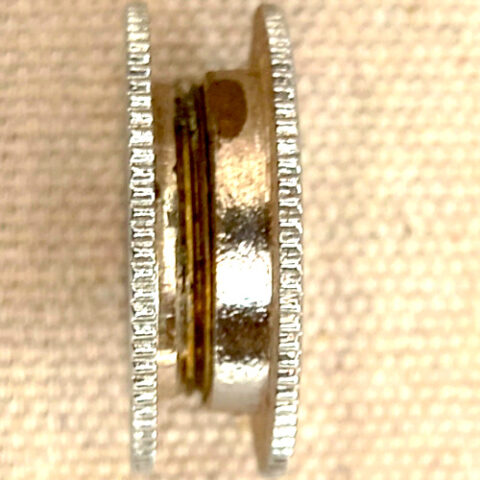 21mm round flush pull handle designed for 5mm sliding glass panels, recessed metal fitting.