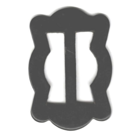 Mid 20th-Century Black Belt Slider or Scarf Buckle (BB-057)
