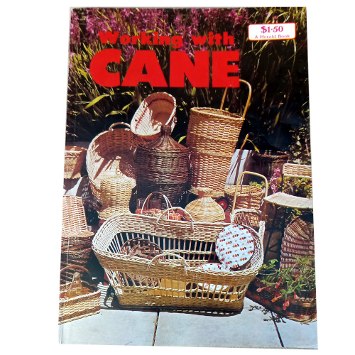 Working With Cane book by Cecilia Parkinson showing step-by-step techniques for cane weaving and crafting.