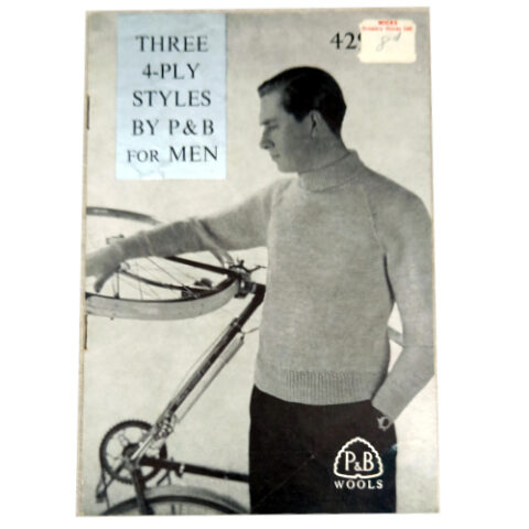 P&B Three 4-ply Styles Knitting for Men 429-6 (BKCR-058)