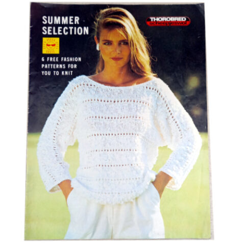 1980s Thorobred Scheepjeswol 6 Summer Pattern to Knit (BKCR-060)