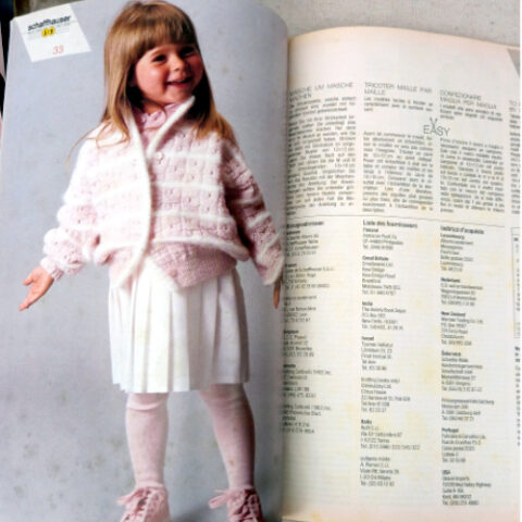 Schaffhauser Wool Enfants knitting booklet featuring 33 children’s patterns in German, French, Italian, and English