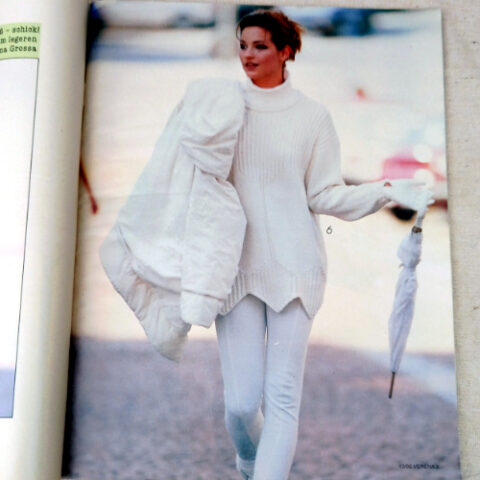 Verena Heft October 1995 German knitting magazine cover with vintage knitwear patterns