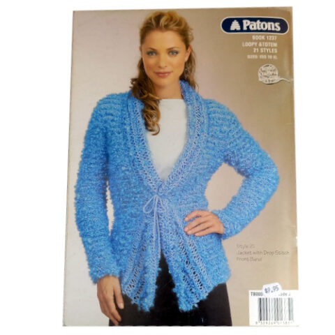 Patons Book 1237 knitting pattern book featuring Loopy and Totem 8-ply yarn designs with 21 modern garment and accessory styles