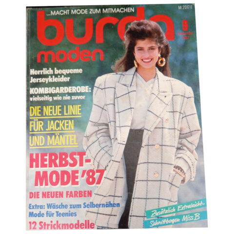 BURDA Moden Sewing Pattern Magazine 1987 (BKSP-033)