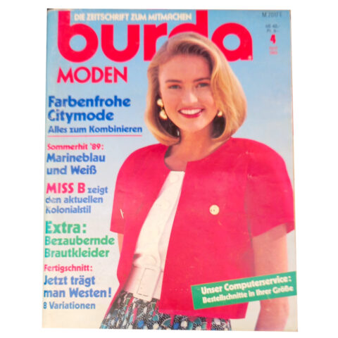 BURDA Sewing Pattern Magazine April 1989 (BKSP-036)