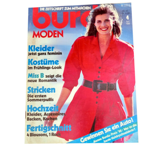 BURDA Sewing Pattern Magazine 1988 (BKSP-037)