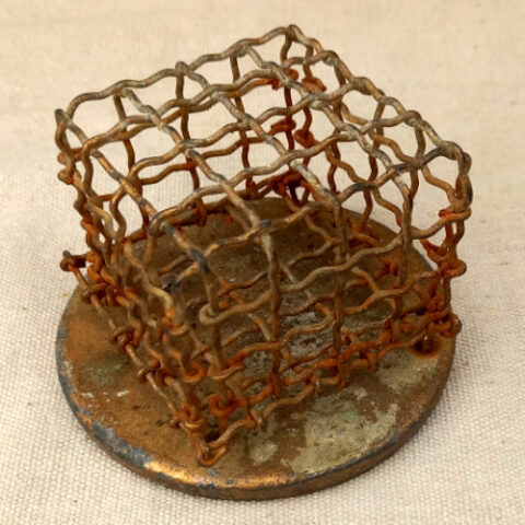 Vintage Metal Cage Flower Frog (GARD-001)