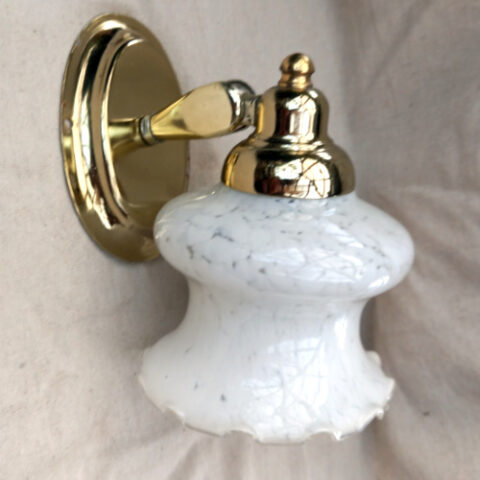 Retro Wall Sconce With White Tulip Shaped Glass (LAMP-056)