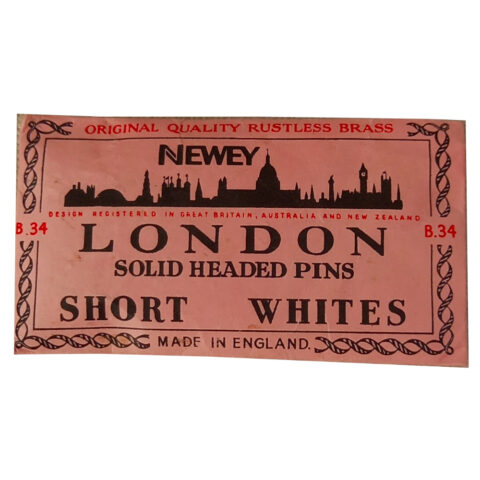 Vintage Newey London Solid Headed Pins in Original Packaging (MIS-029)