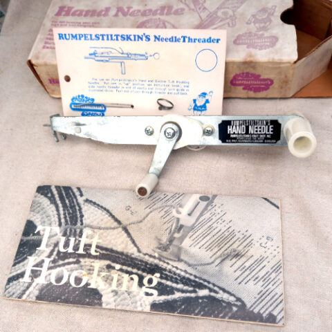 Rumpelstiltskin hand needle for tuft hooking used for rug hooking and punch needle crafts