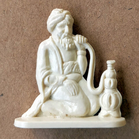 Vintage Margarine Figurine Man with Turban Smoking Hookah (TY-040)