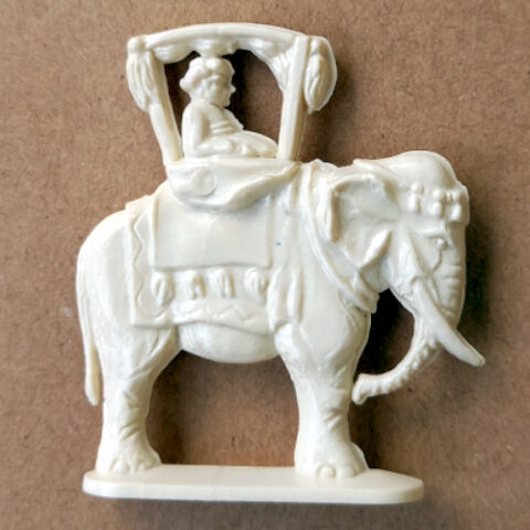 Vintage Margarine Figurine Indian Sitting in a Howdah on an Elephant (TY-047)